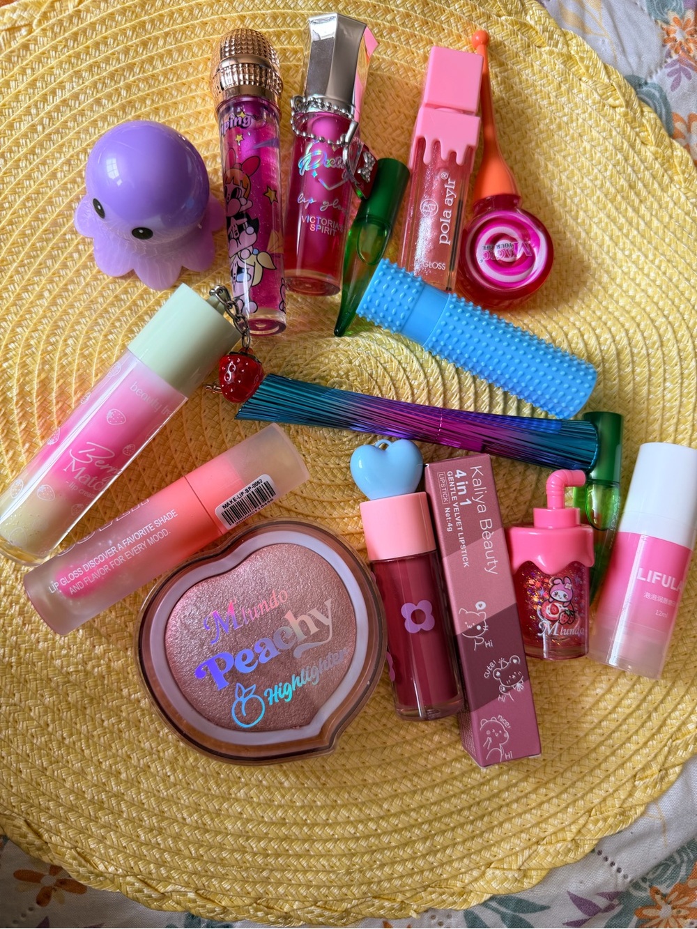 Cute Pink & Purple Lipstick and Makeup Mix
